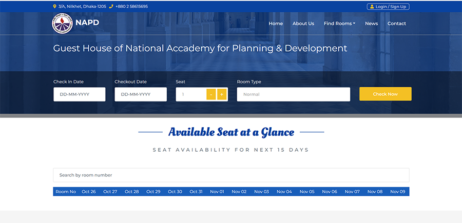Online Dormitory Management System - National Academy for Planning and Development - Software Project