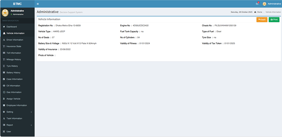 Online Vehicle Management System with Map Tracking  - Project Image 3