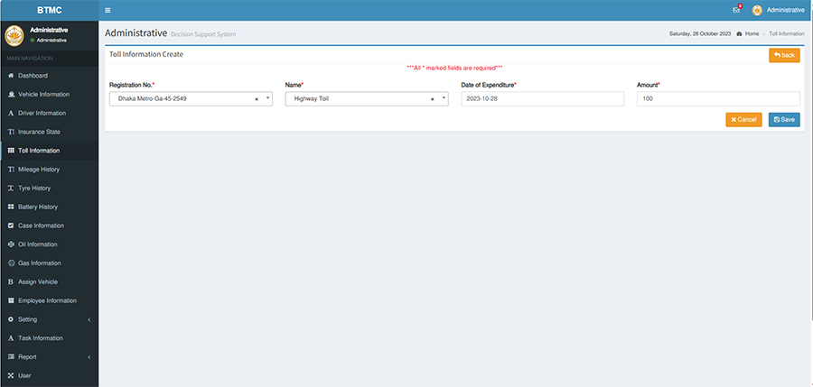 Vehicle Management System with Map Tracking - Project Image 9